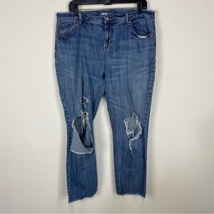 Old Navy Boyfriend Distressed Ripped Denim Jeans